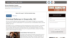 Desktop Screenshot of erniehamiltonlaw.com